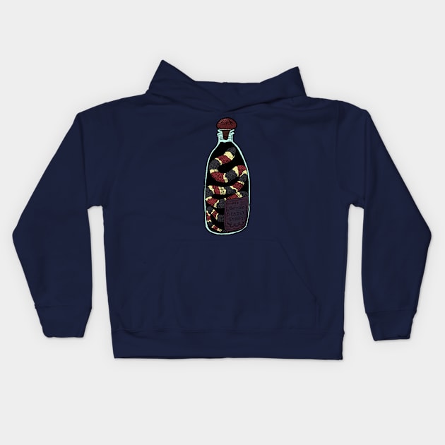 Nora's Poisonous Snake in a Bottle Kids Hoodie by Ballyraven